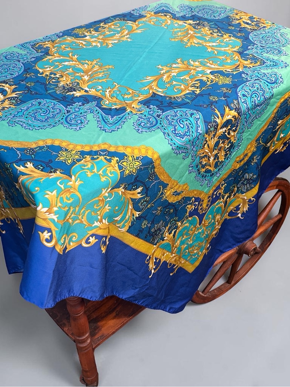 Vintage Paisley Table Silk - 43” Square